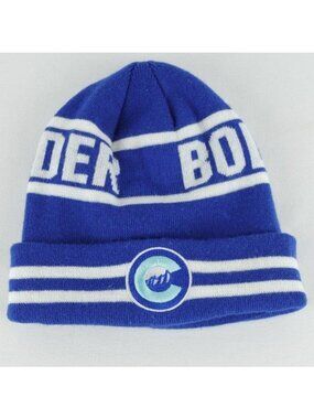 BOCO Gear Colder Boulder 5K Adult Blue White Fleece Lined Knit Winter Beanie